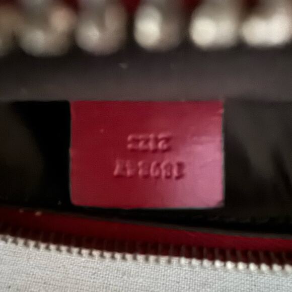 Gucci deep Red Sabrina Ruffle Boston Tote bag - Picture 15 of 16